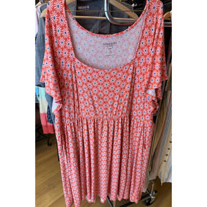 Torrid Flutter Sleeve Skater Mini Dress Sz 4X Super Soft Knit, 3129